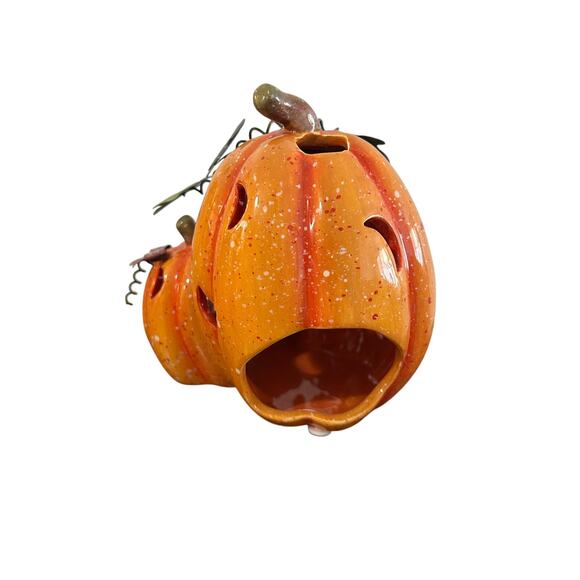 Halloween Pumpkin Tea Light Holder - Picture 2 of 3